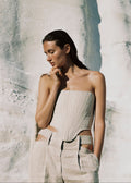 LINEN CORSET - BEIGE