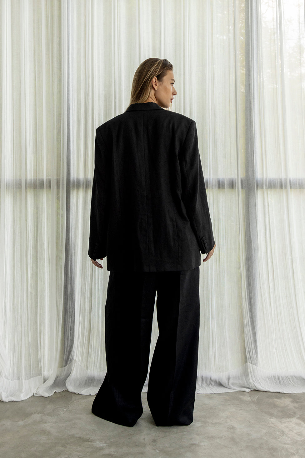LINEN LONG OVERSIZED JACKET