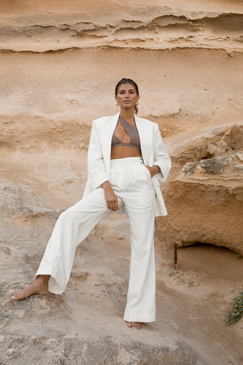 MONACO LONG LINEN TROUSER